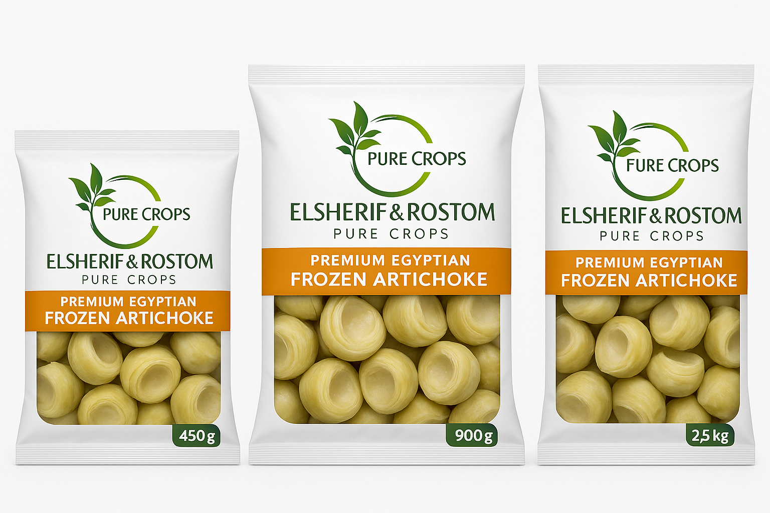 Pure Crops Frozen Artichoke - 450g, 900g, 2.5kg