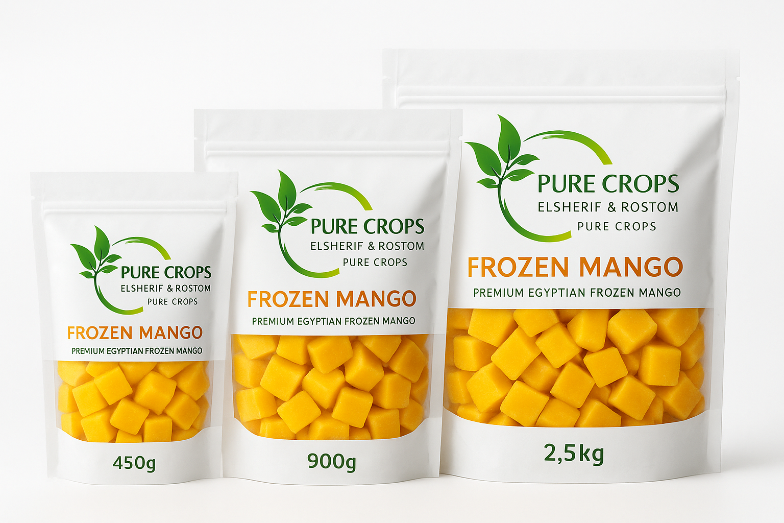 Pure Crops Frozen Mango - 450g, 900g, 2.5kg