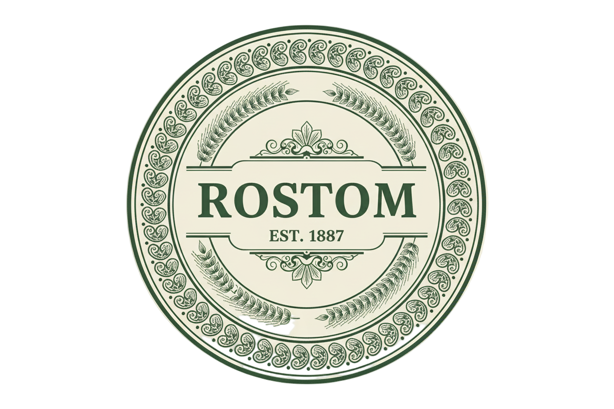 Rostom Heritage Badge with Cream Background