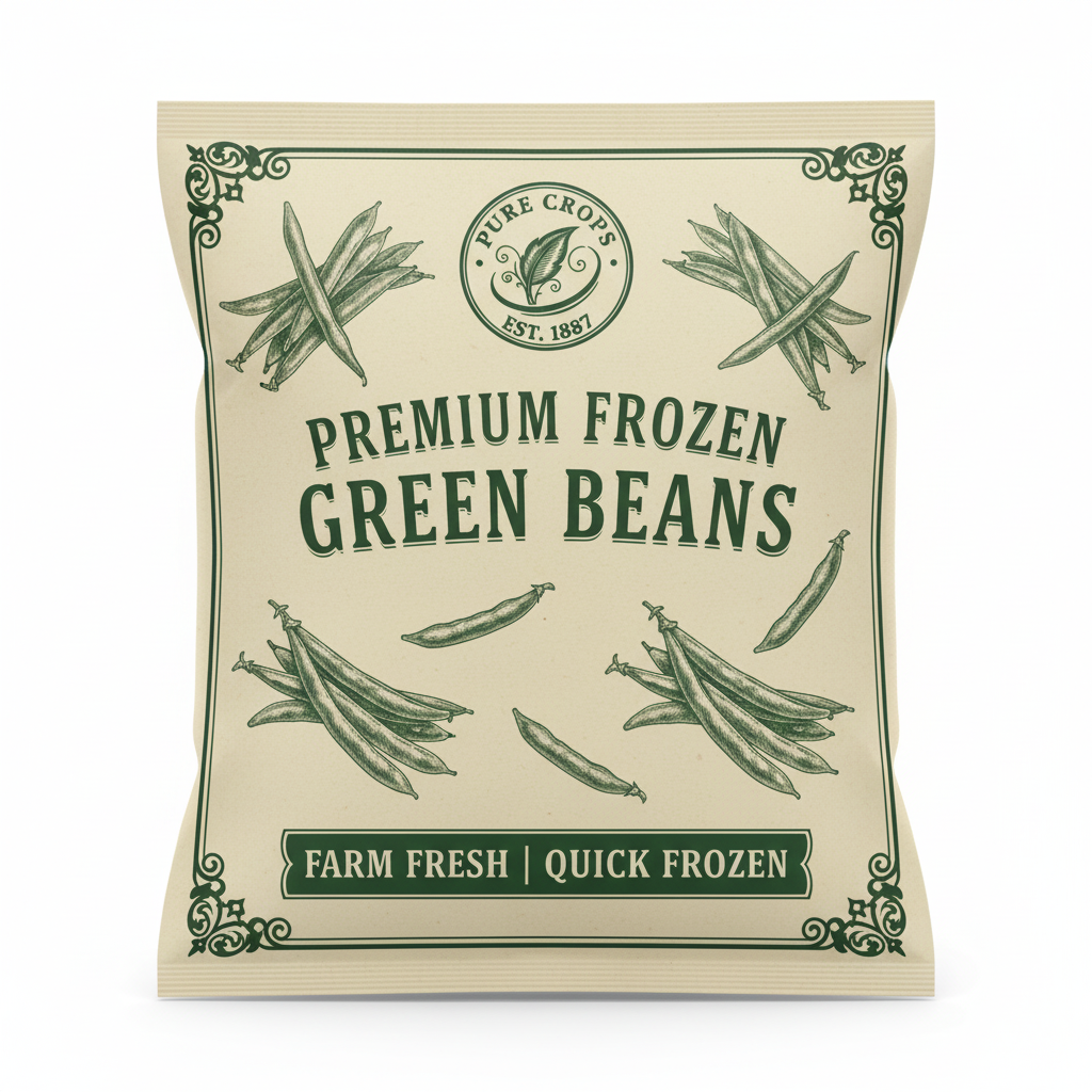 Vintage Frozen Green Beans with EST 1887