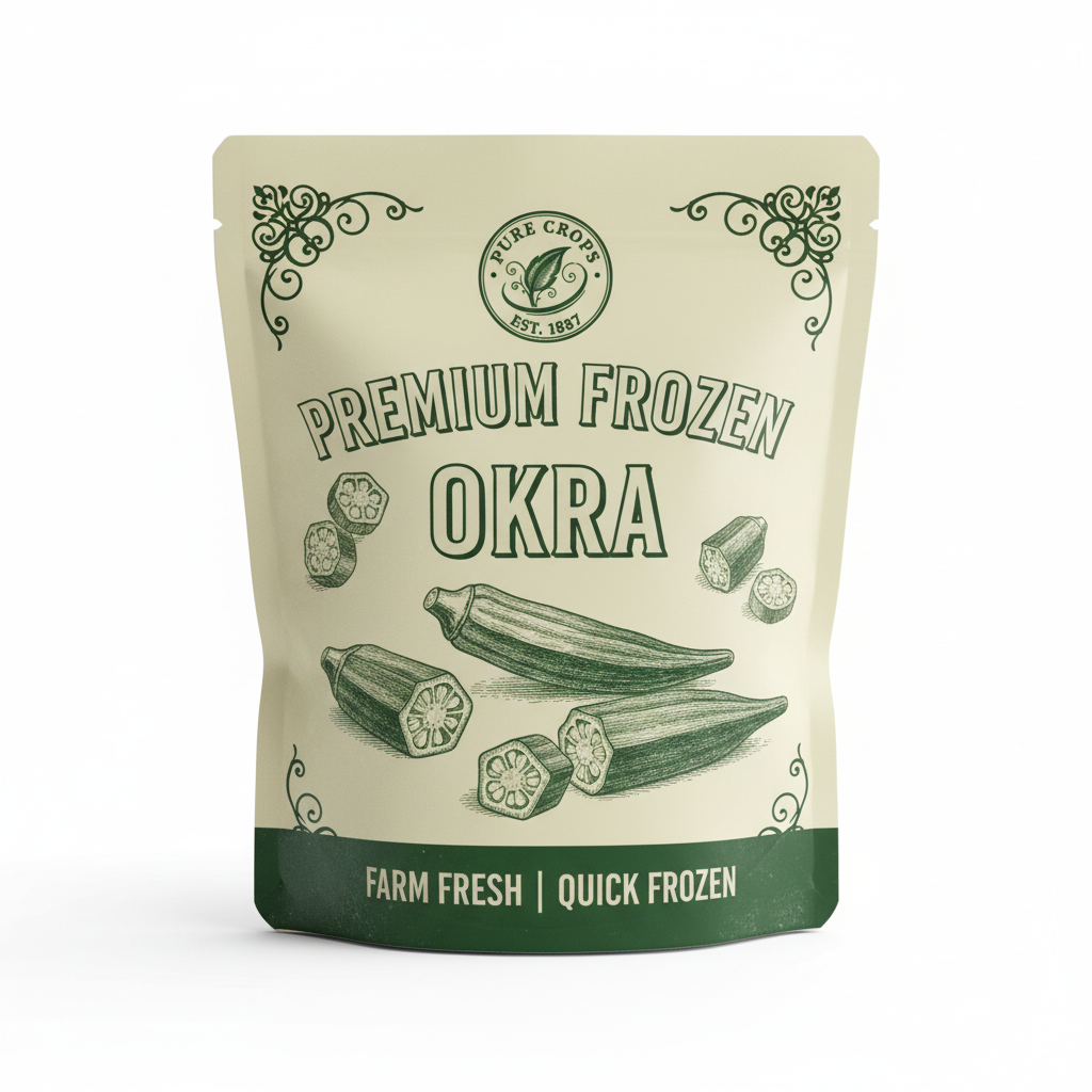 Vintage Frozen Okra with EST 1887