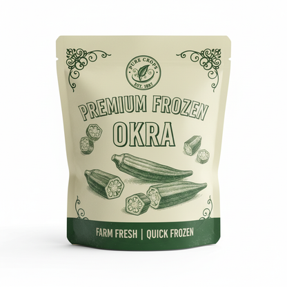 Vintage Frozen Okra with EST 1887