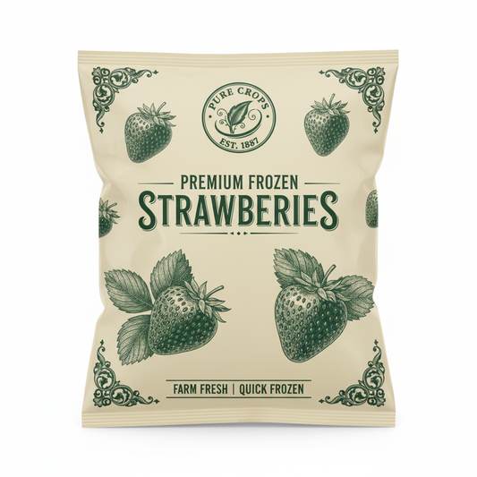 Vintage Frozen Strawberries with EST 1887